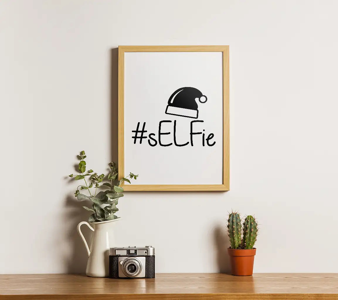 Funny Christmas Selfie SVG Bundle - Santa Hat & Quote SVG