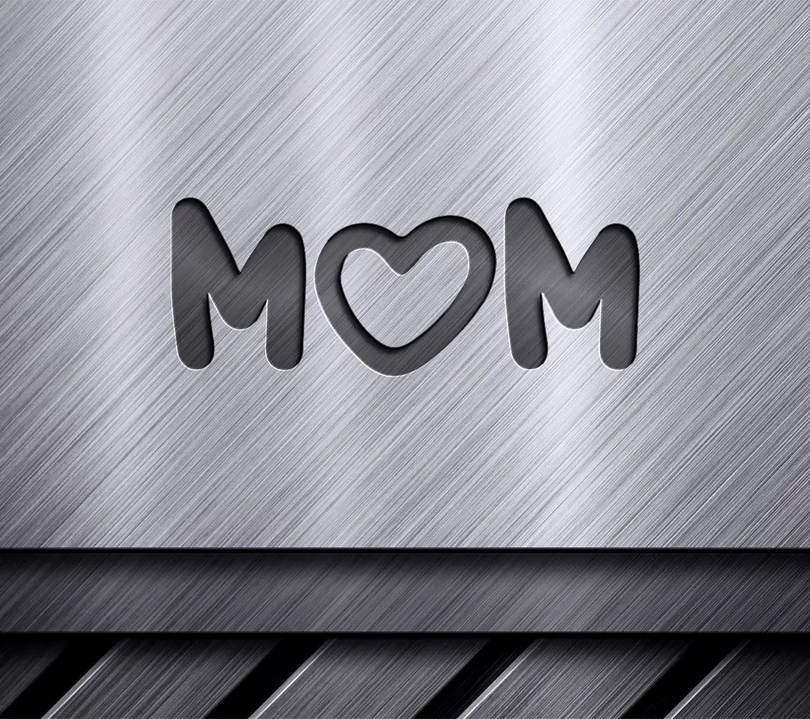Mom SVG with Red Heart - Funny Mom Design SVG