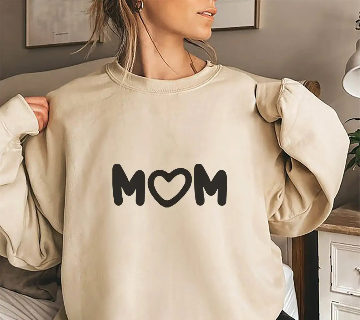 Mom SVG with Red Heart - Funny Mom Design SVG