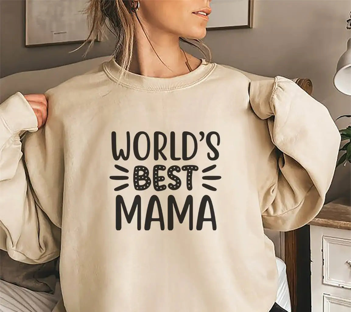Worlds Best Mama SVG - Funny Mom Quote Design SVG