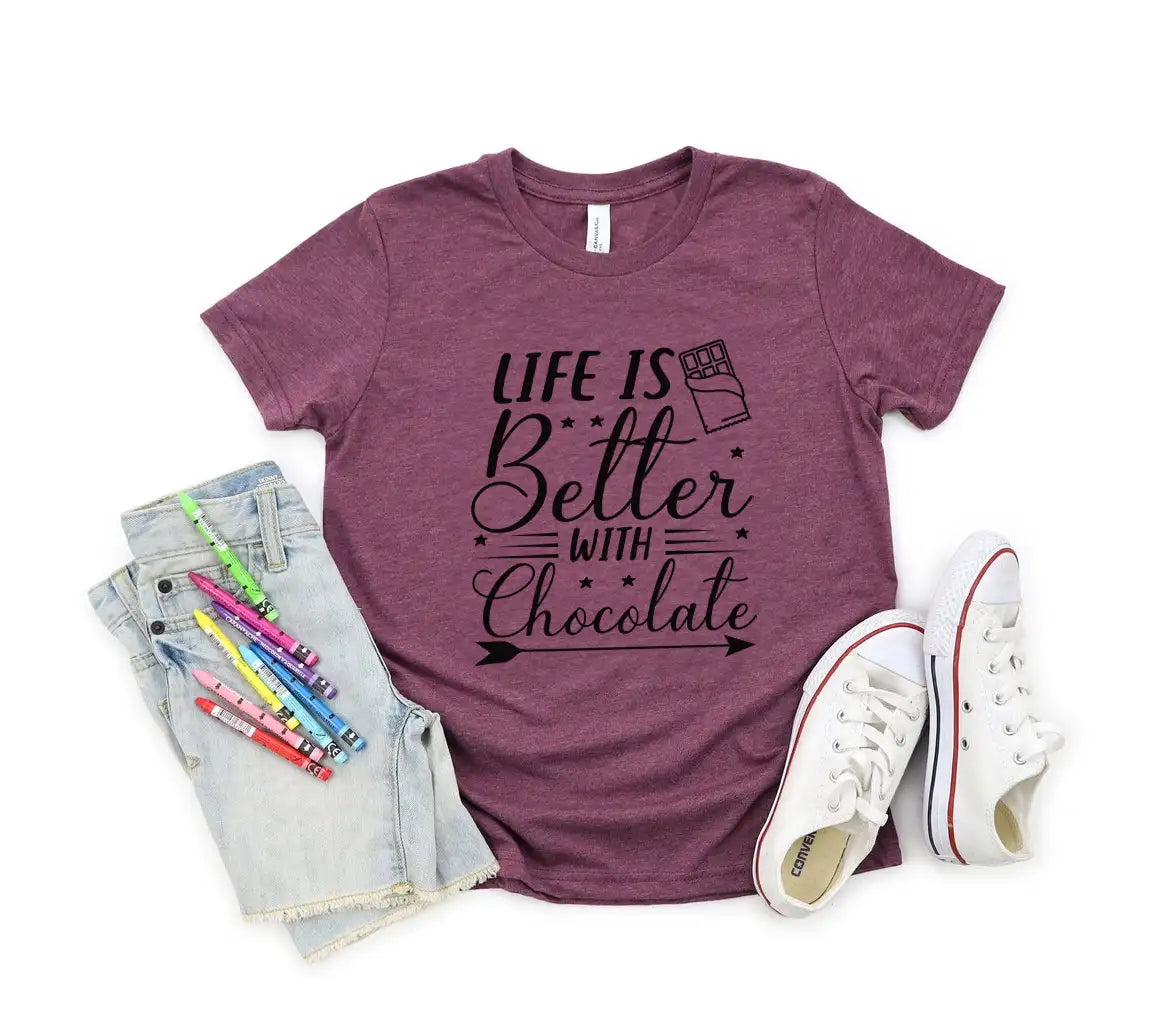 Life is Better with Chocolate SVG - Funny Shirt Design SVG