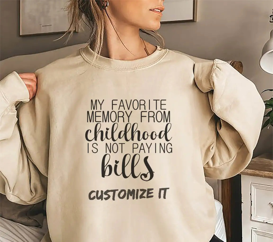 Funny My Favorite Memory From Childhood Is Not Paying Bills SVG Design SVG