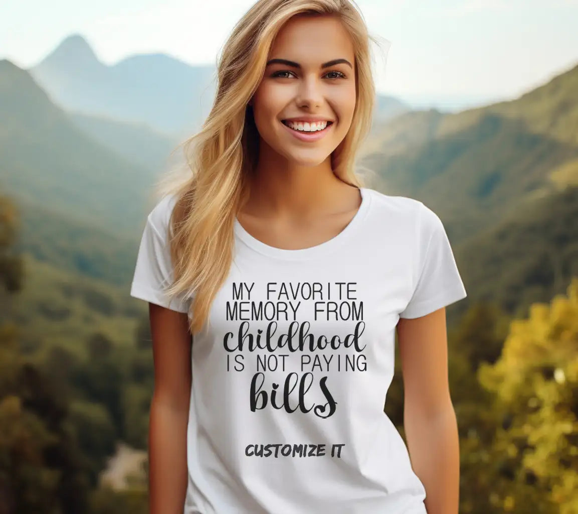 Funny My Favorite Memory From Childhood Is Not Paying Bills SVG Design SVG