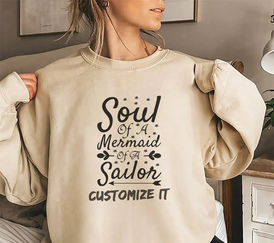 Soul of a Mermaid, Mouth of a Sailor SVG -  Poster Design SVG