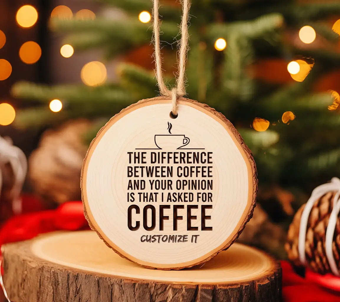 Funny Coffee SVG - The Difference Between Coffee & Your Opinion SVG