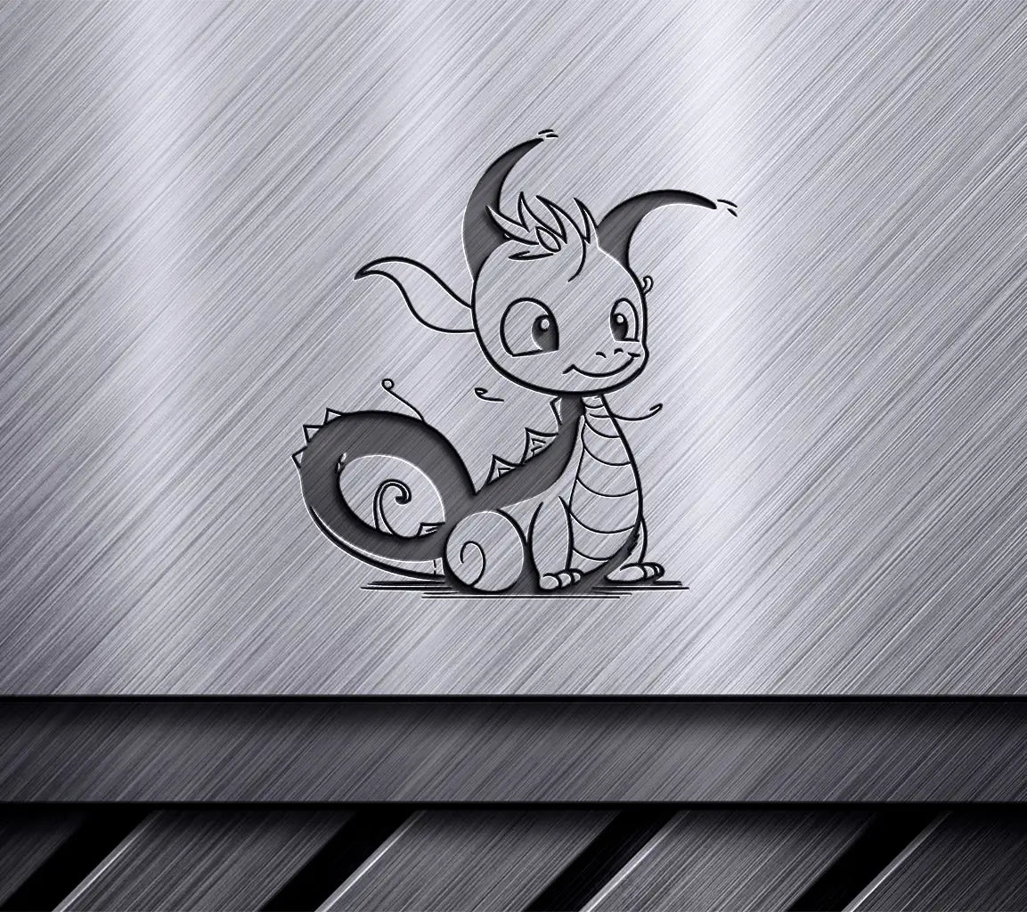 Funny Cartoon  Dragon SVG - Vector Illustration SVG