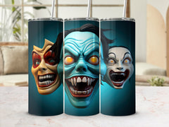 Iconic Horror Characters: Spine-Chilling 20oz Tumbler Wrap Sublimation PNG - Gabe Atkins Designs