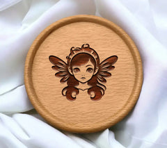 Cute Fairy with Wings SVG -  Cartoon Illustration SVG