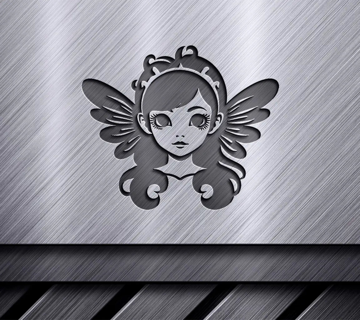 Cute Fairy with Wings SVG -  Cartoon Illustration SVG