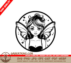  Fairy with Butterfly Wings SVG - Gentle Garden Guardian SVG