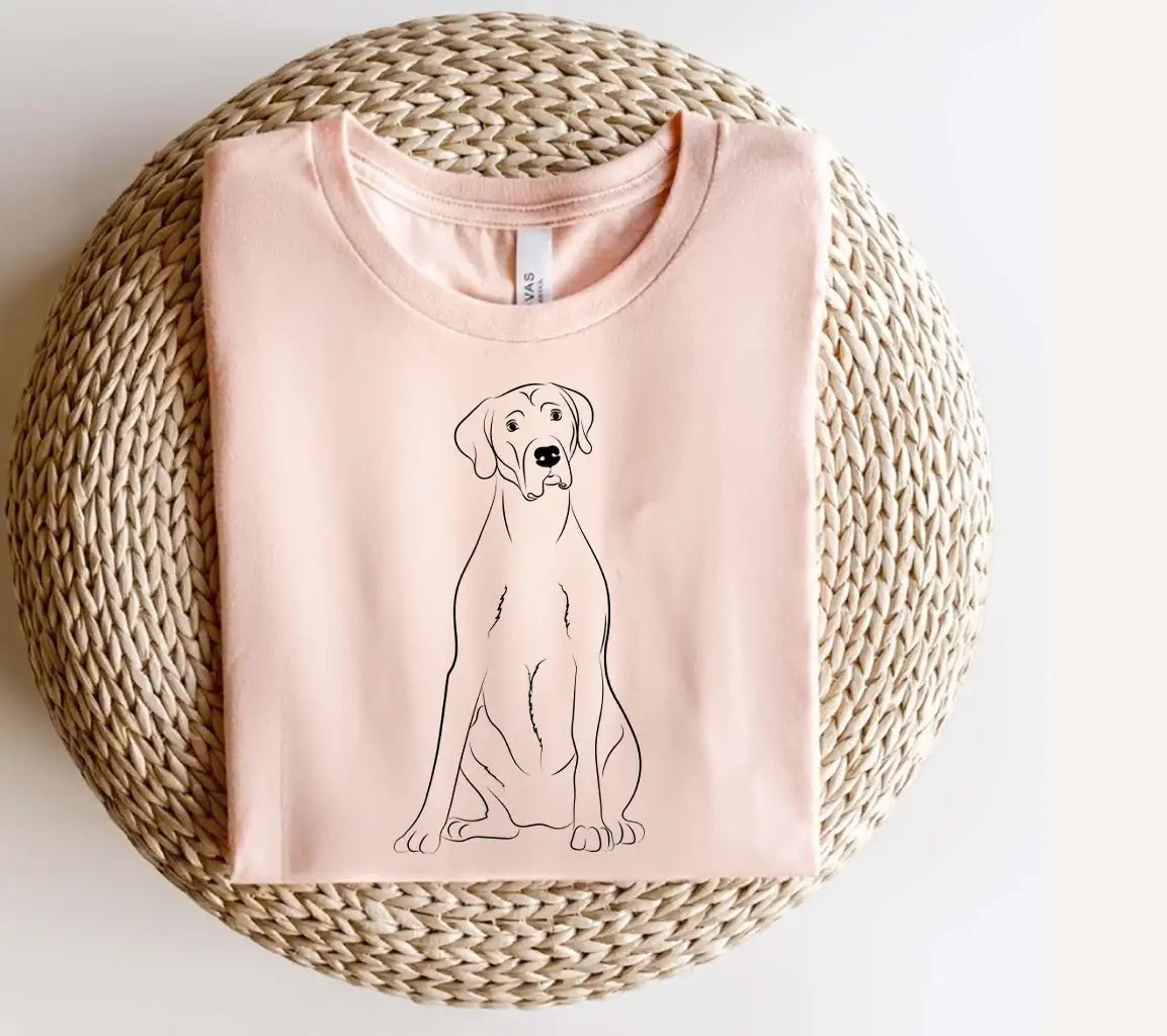 German Shorthaired Pointer Sitting SVG -  Drawing SVG