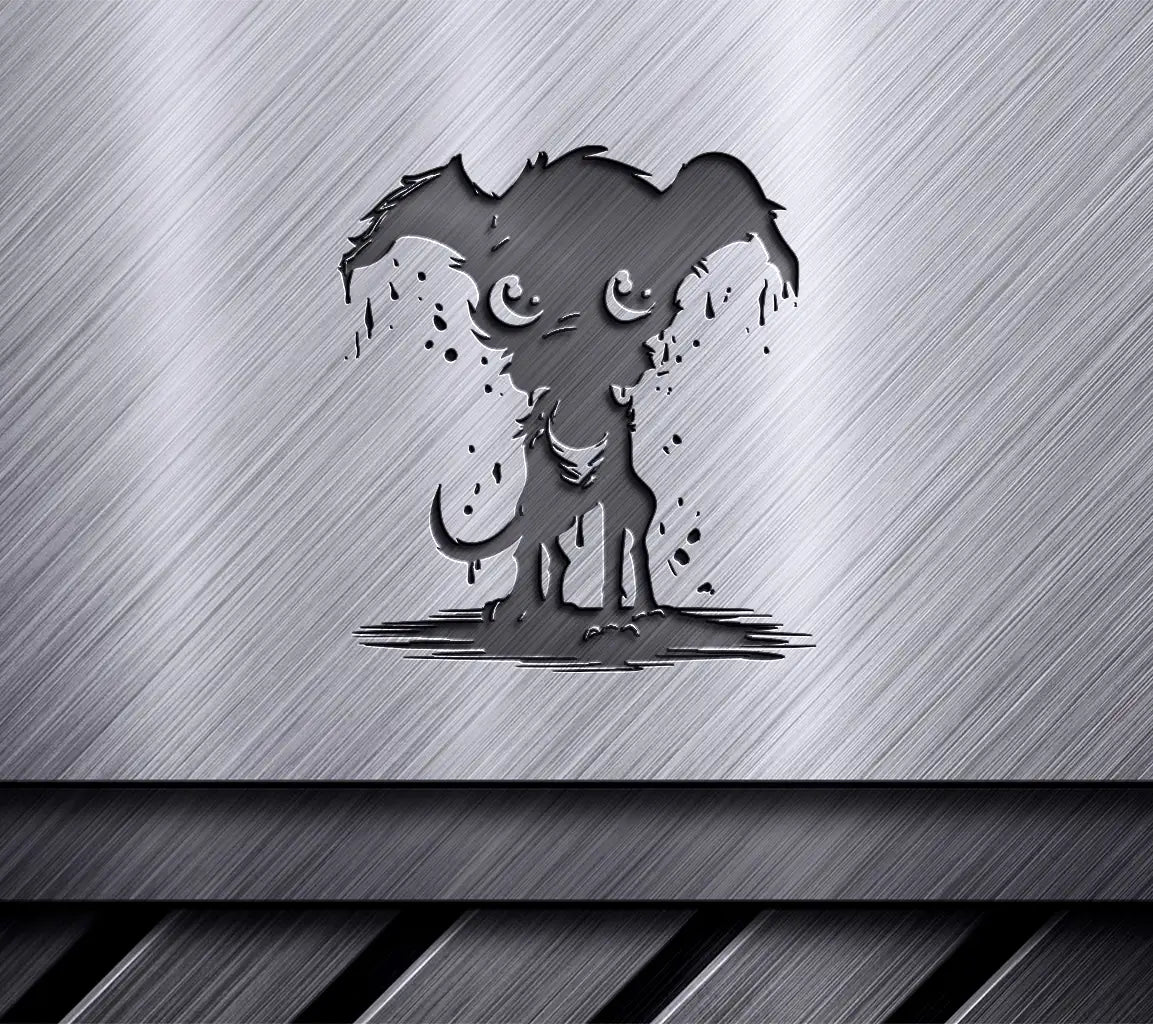Ghoulish Dog of Doom SVG  Winged Hound Design Design SVG
