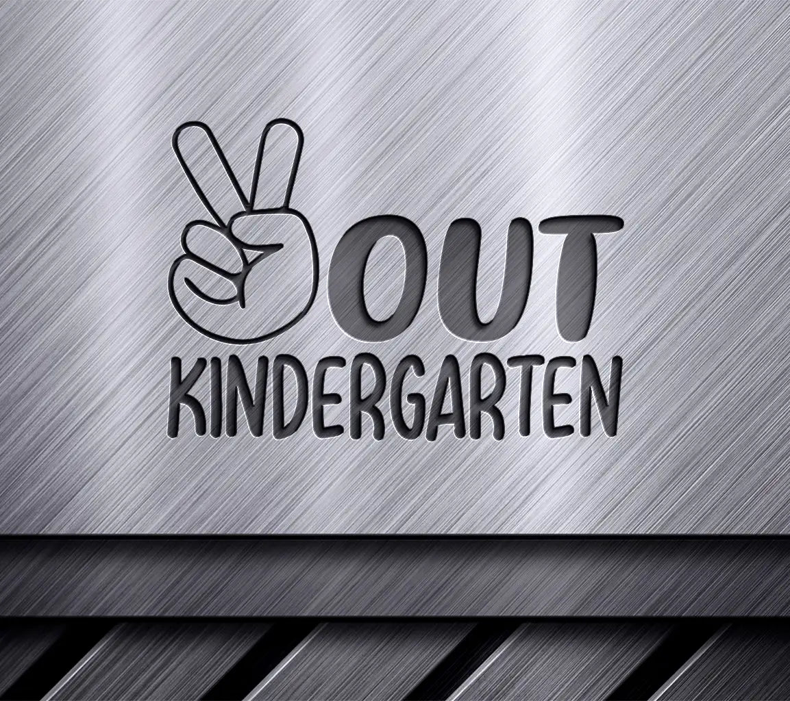  Peace Sign Kindergarten Design SVG - Graduation & Kindergarten Clipart SVG