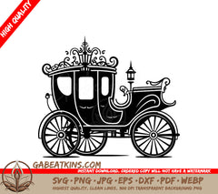  Horse Drawn Carriage SVG - Majestic Wedding Design Design SVG
