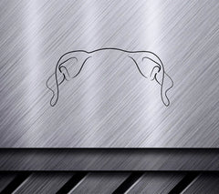 Great Dane Dog Face SVG -  Line Art SVG