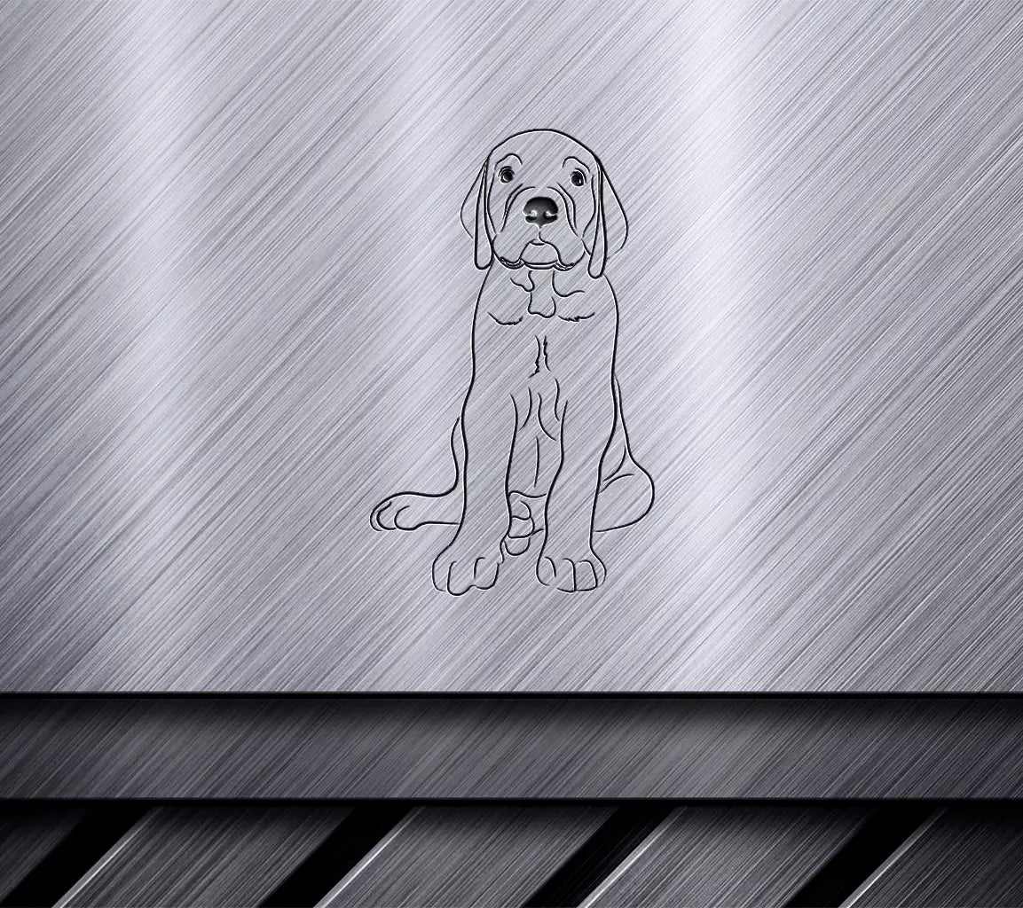 Great Dane Dog Face SVG -  Line Art SVG