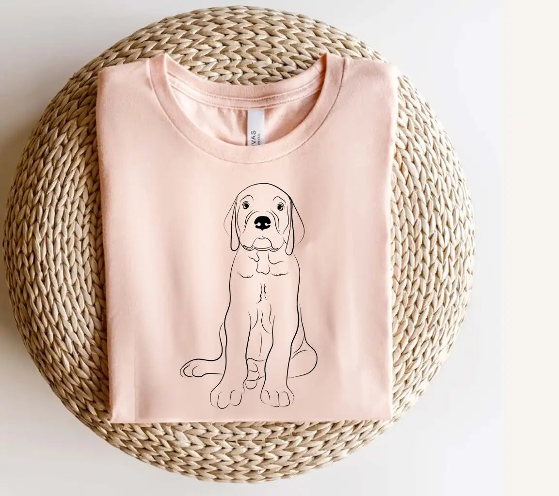 Great Dane Dog Face SVG -  Line Art SVG