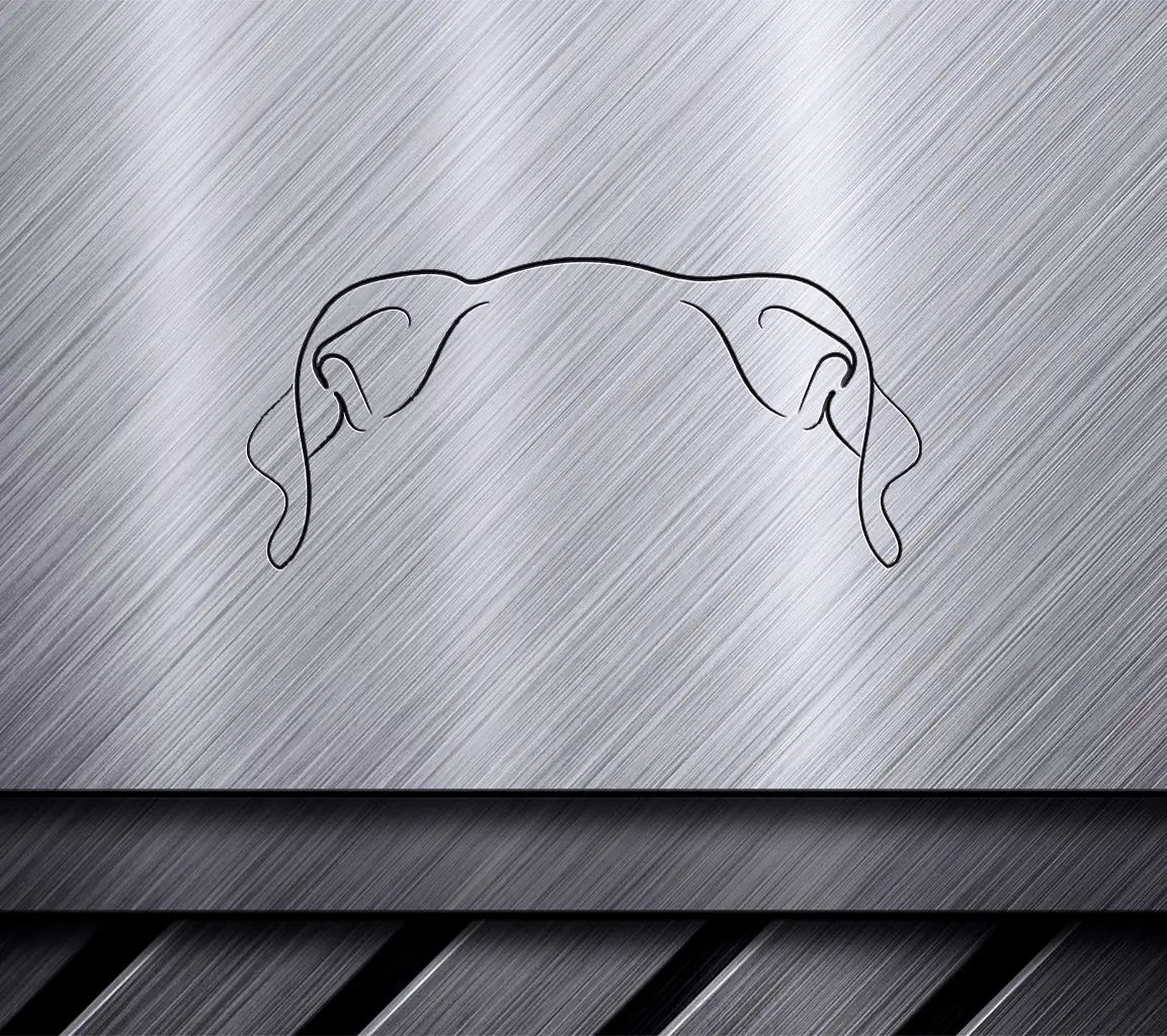 Great Dane Dog Face SVG -  Line Art SVG