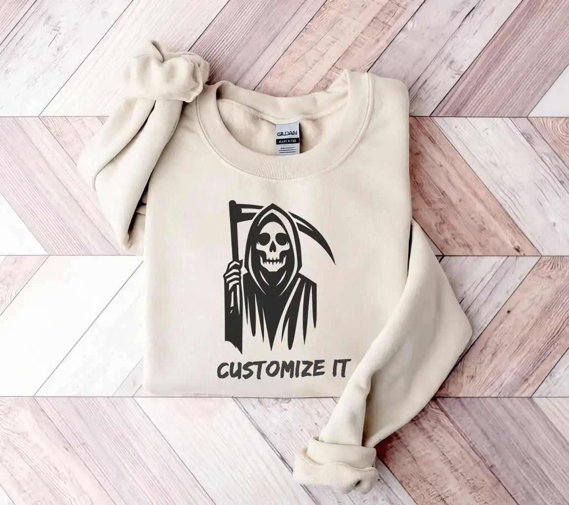 Grim Reaper with Scythe SVG - Halloween Clipart Design SVG