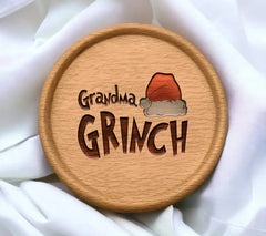 Grandma Grinch with Santa Hat SVG Design - Grinch Family SVG