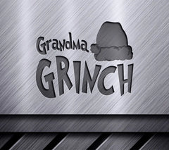 Grandma Grinch with Santa Hat SVG Design - Grinch Family SVG