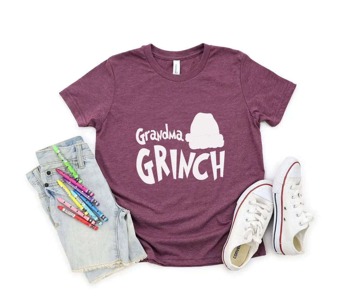 Grandma Grinch with Santa Hat SVG Design - Grinch Family SVG