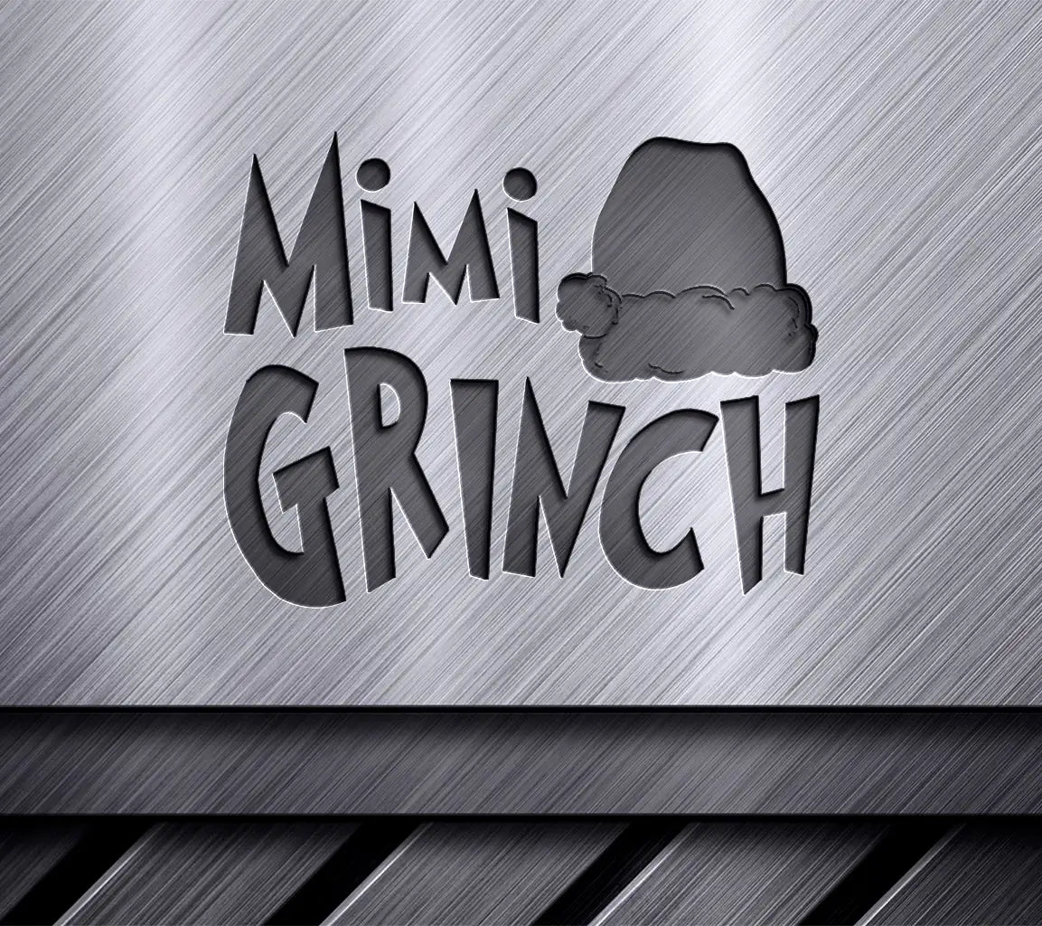Mimi Grinch with Santa Hat SVG - Grinch Family Christmas Design SVG