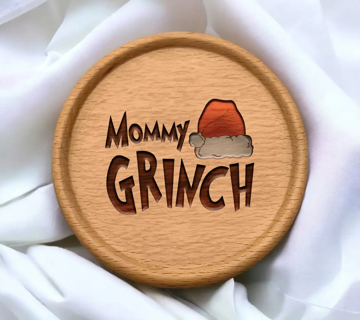 Mommy Grinch with Santa Hat SVG - Christmas Grinch Family Design SVG