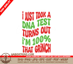Grinch DNA Test SVG - Im 100% That Grinch SVG