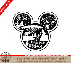 Hakuna Matata Digital Design File (SVG, PNG, JPG, AI, PDF, DXF, EPS, WebP) 
