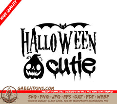 Halloween Pumpkin & Bats  Design SVG SVG