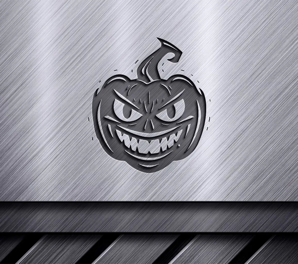 Halloween Minimalist Evil Pumpkin SVG -  Drawing SVG
