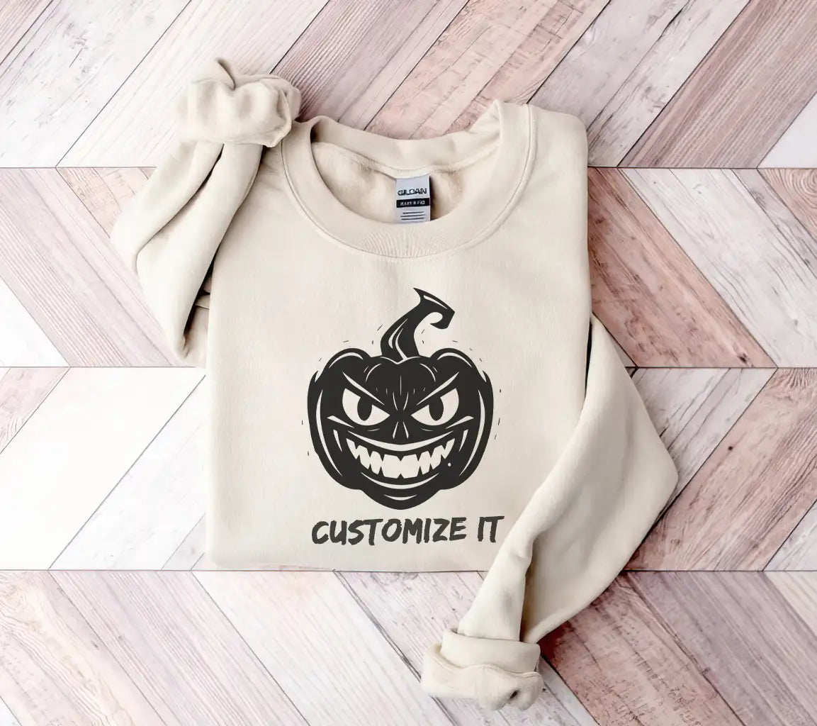 Halloween Minimalist Evil Pumpkin SVG -  Drawing SVG