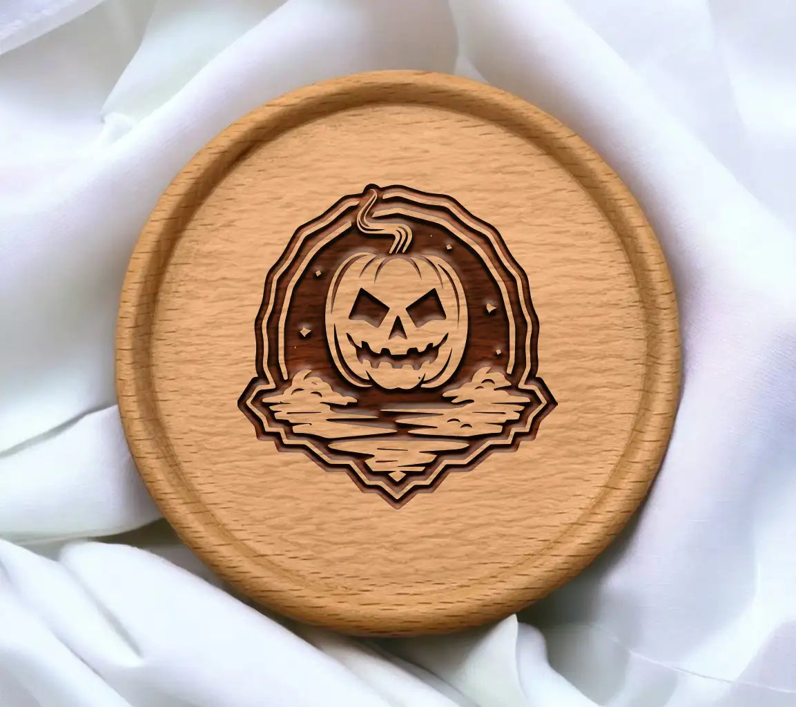 Minimalist  Pumpkin Face SVG for Halloween SVG