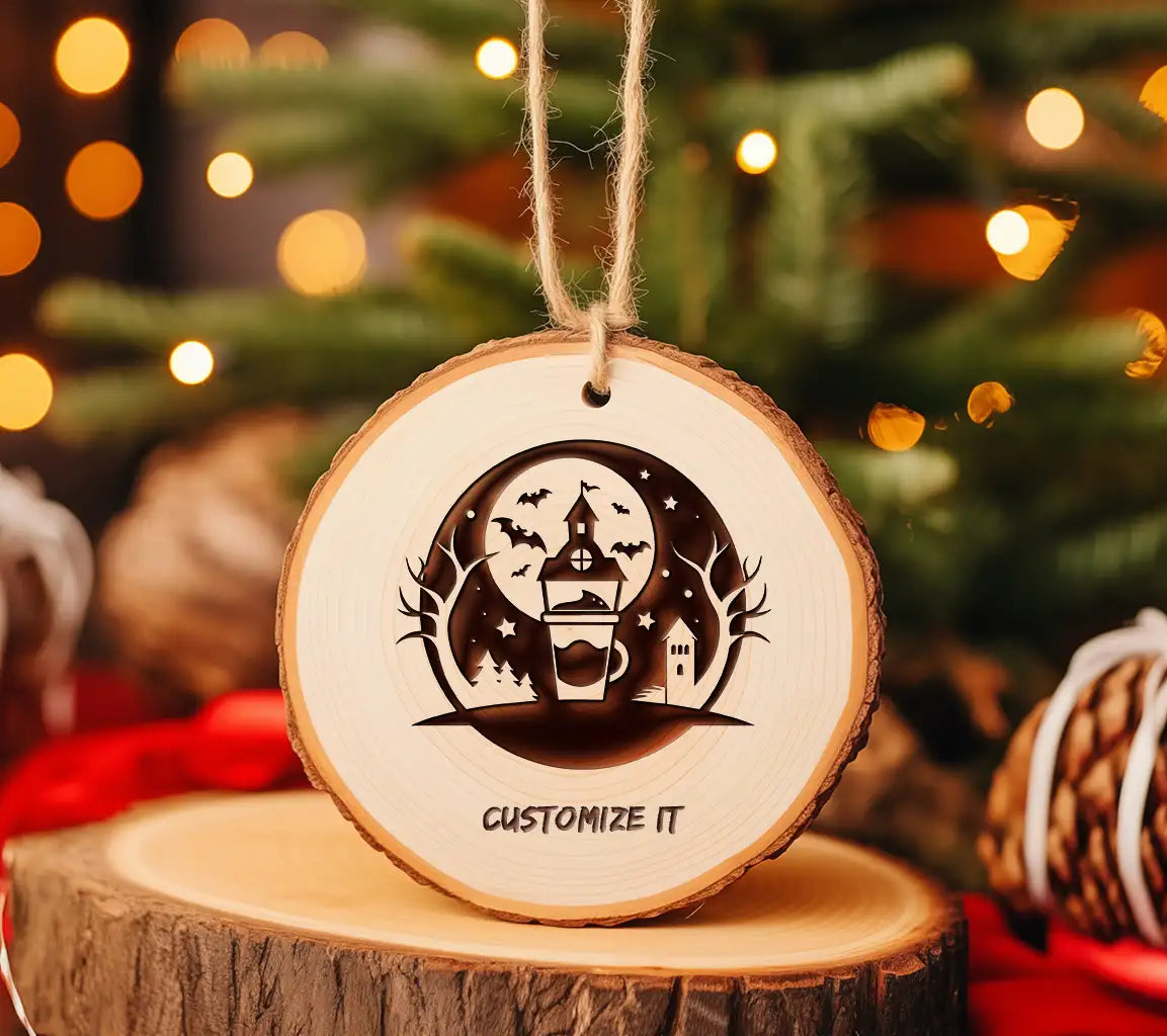 Halloween Coffee House SVG -  Silhouette Design Design SVG