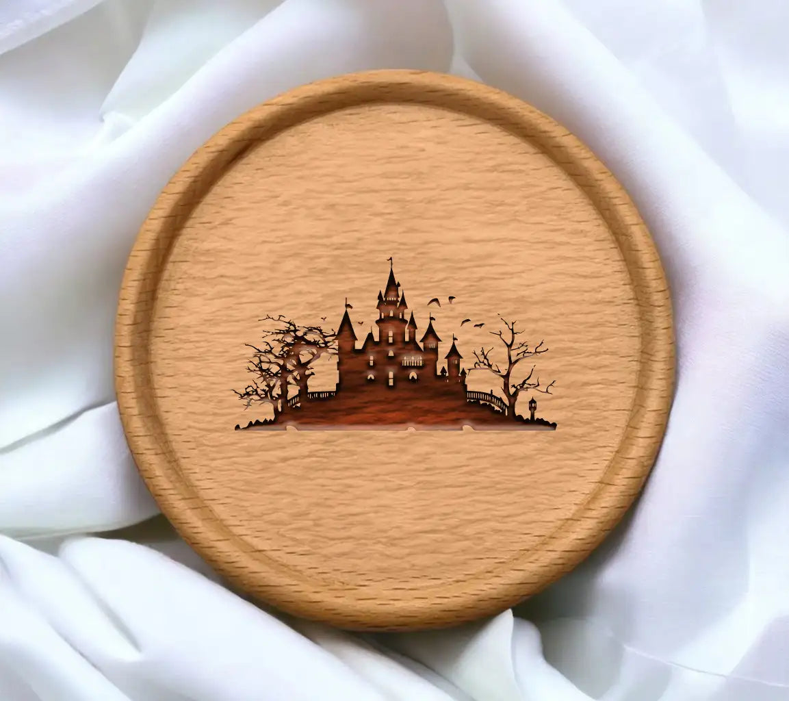 Haunted Castle Silhouette SVG Spooky Halloween Vector Illustration SVG