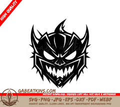 Halloween Monster SVG -  Sharp Teeth Drawing SVG