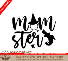 Mom Sters Halloween SVG Design -  Fall T-Shirt Quote SVG