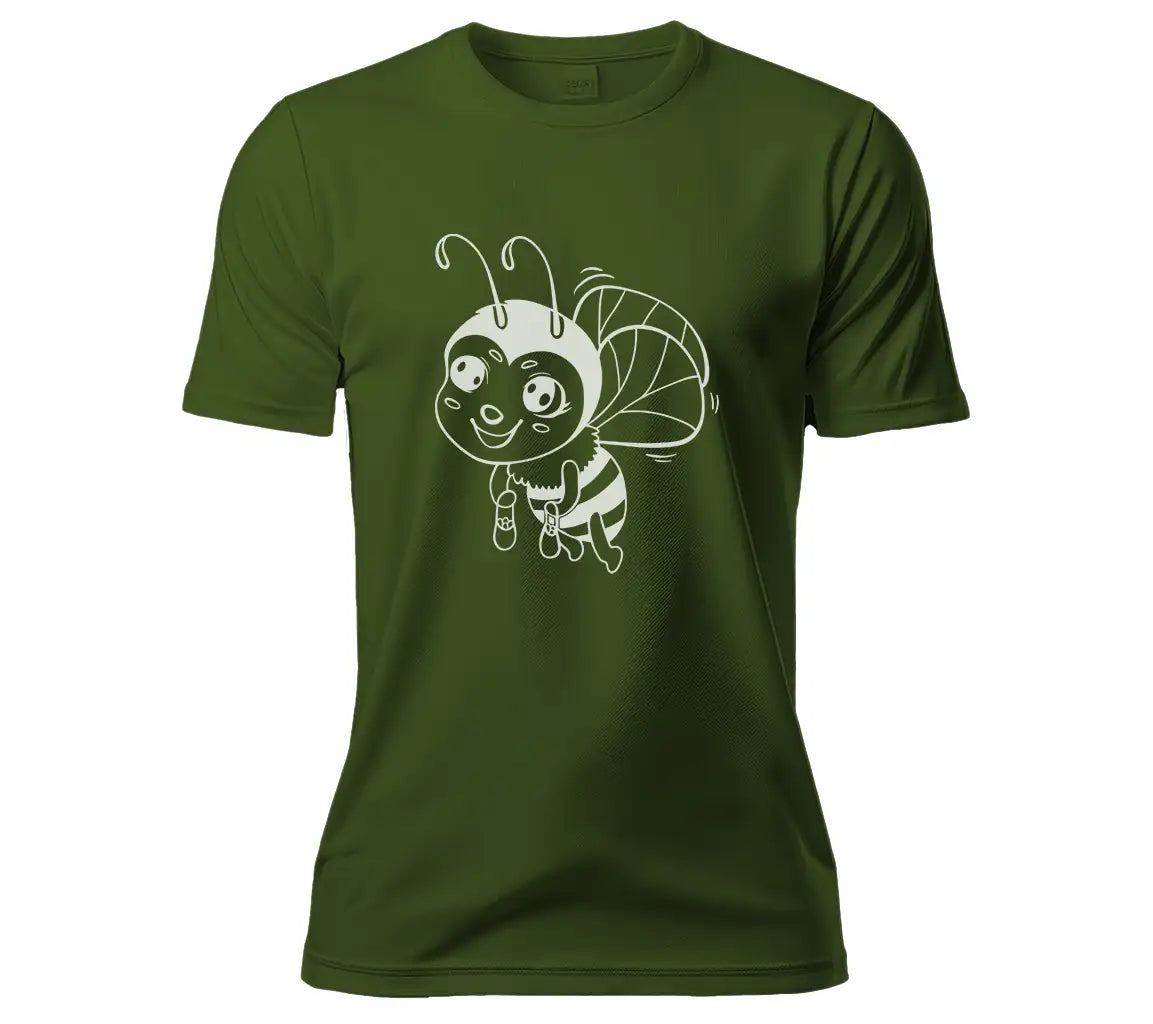  Bee with Flower SVG - Hand Drawn Outline Illustration SVG