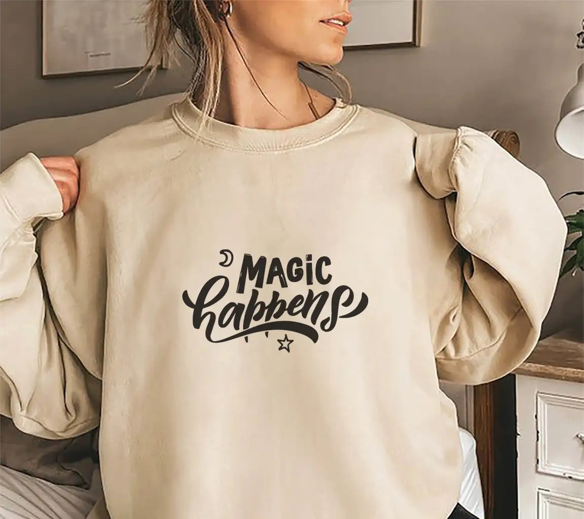 Hand-Sketched Magic Happens Design SVG -  Star Design SVG