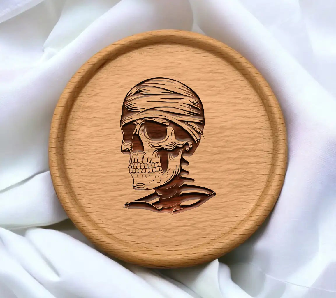 Hand-Drawn Bandaged Skull SVG -  Illustration SVG