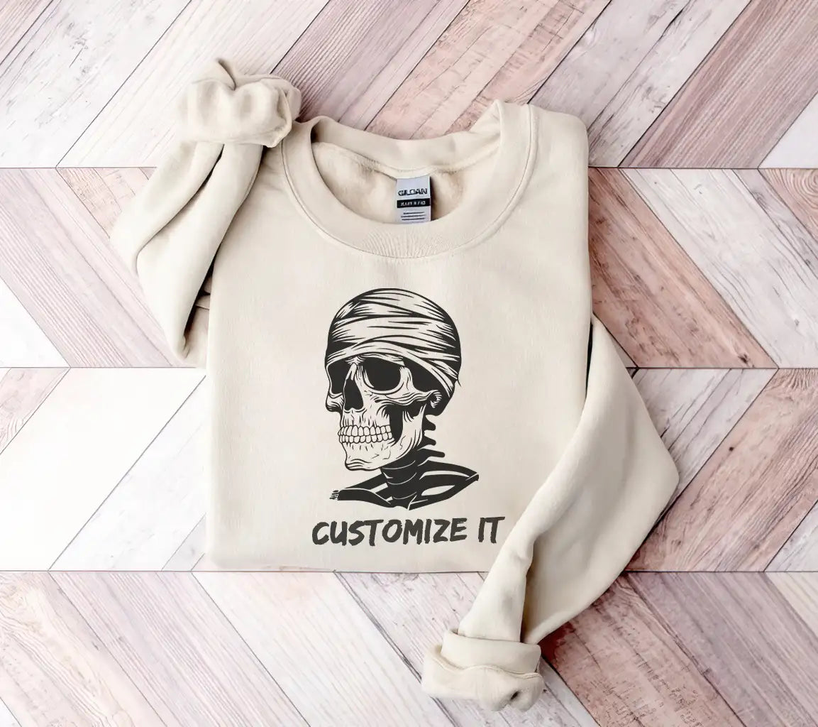 Hand-Drawn Bandaged Skull SVG -  Illustration SVG