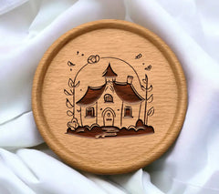 Halloween Scary Castle Tower House SVG -  Hand Drawn Cartoon SVG