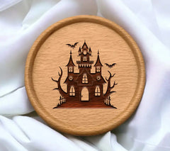 Haunted House with Bats SVG -  Vector Illustration SVG