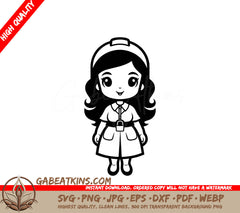  Nurse Hat SVG - Healthcare Support Symbol Icon Design SVG