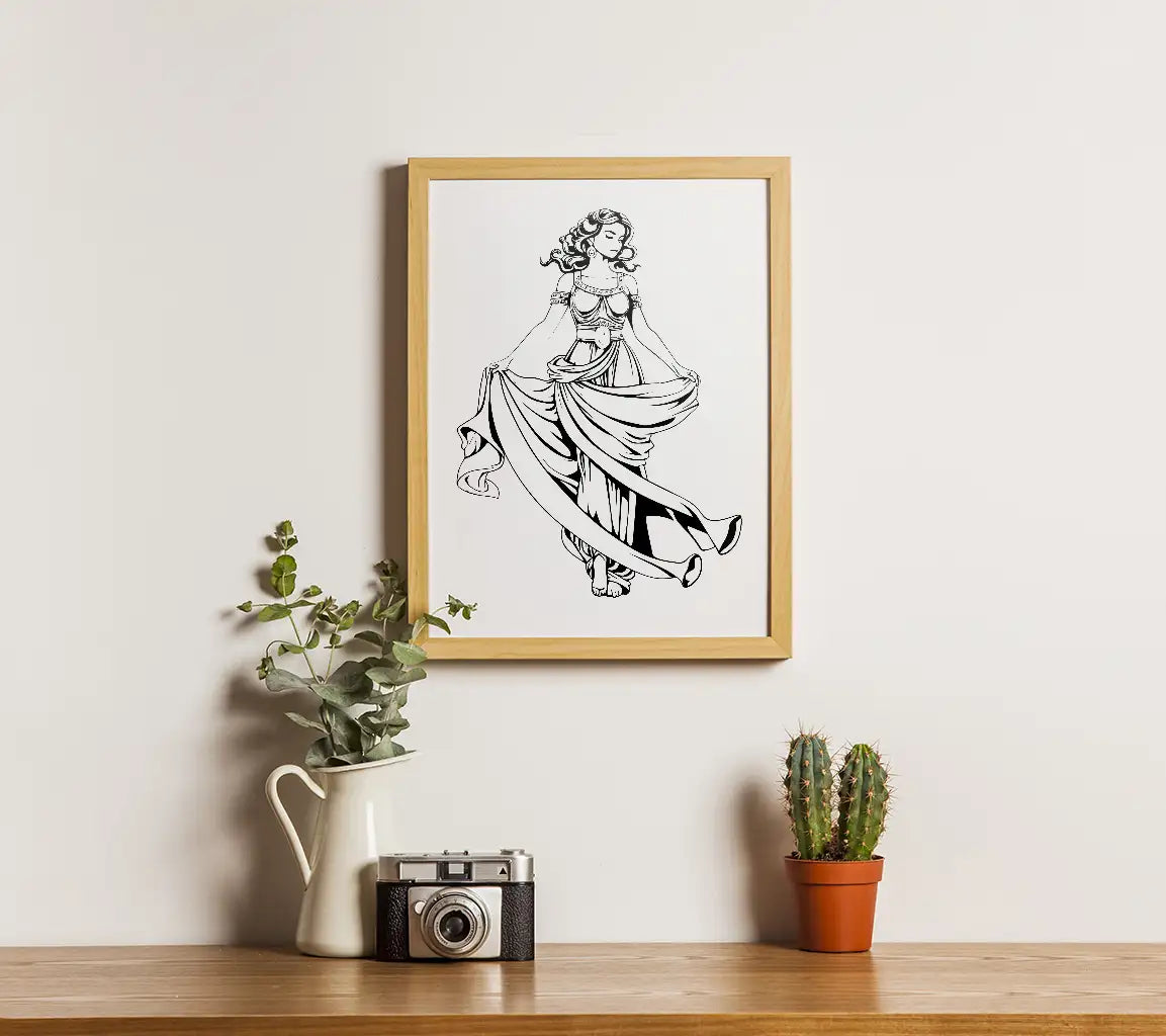 Greek Goddess SVG -  Woman in Long Dress SVG