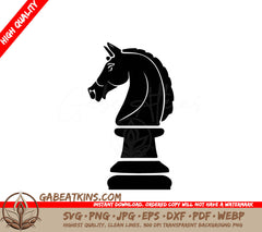 A Horse Chess Piece SVG - Horse chess piece silhouette logo Vector illustration SVG