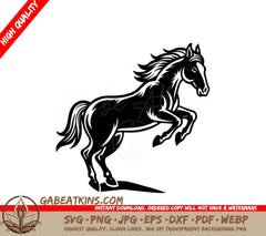  A Horse On Its Hind Legs SVG - Horse jumps icon vector illustration SVG