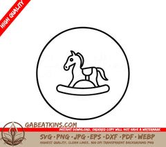  A Rocking Horse SVG - Horse vector icon Can be used for Baby Shower iconset SVG