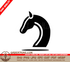  A Horses Head SVG - Horseshoe Black and White Isolated Icon Vector illustration SVG